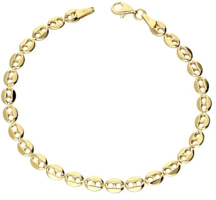 Echter 585 Gold ARMBAND, Gelbgold, 19 cm Lang, 14 Karat, inkl. ETUI