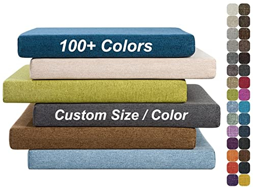 Cojines a Medida para Bancos de Madera,Bancos de Palets,Asiento de Sofá | Funda Desmontable | Uso Interior y Exterior | Base Antideslizante | Ideal para Salón, Jardín,Terraza y Más,Grosor 8 CM