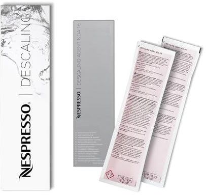 Nespresso Descaling Kit Solution, Compatible with all Nespresso models, 2 Pack