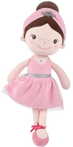 GAGAKU Muñecas Trapo para Niñas 40.6cm Tela Suave Ángel Guardián Regalo de Bautizo para Niña con Alas Peluche Amuleto de la Suerte para Niños de 1-6 Años -Princesa de Ballet