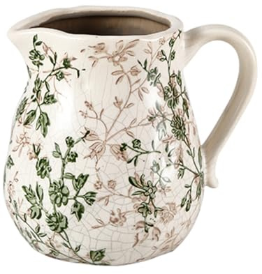 XIUWOUG Vase Floral en céramique Vintage Chinoiserie, vases en céramique Rustique fissurés rétro pour la décoration intérieure, décor de Ferme, décor de Salon,A1