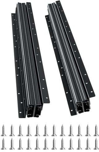 VEVOR Glissières de Tiroir sous Escalier, 600 mm, Coulisses de Tiroir à Roulement à Billes à Extension Complète, Capacité de Charge 117 kg, Rails d'Armoire Inférieur Robustes, pour Bricolage, Noir