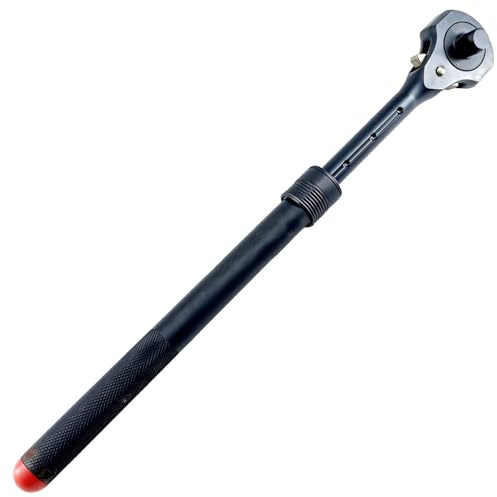 Clé à cliquet à double tête robuste avec poignée extensible, entraînement 1/2, cliquet électrique 3/8, 32 dents, poignée ergonomique pour travaux mécaniques