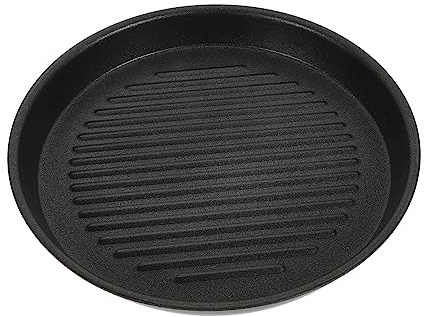 Sartén para Parrilla Portátil de Aluminio Negro Antiadherente | Plato para Carne, Uso Exterior y Cocina Familiar, Mantiene el Calor, Diseño Creativo
