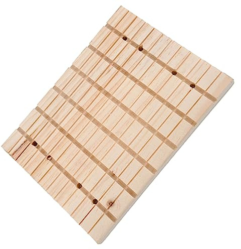 Milisten Wooden Polished Deck Small Pet Scratching Board Rabbit Grinding Plate Pet Accessory Claw Grinding Pad for Bunny Bed Household Scratching Plate Toy Bunny