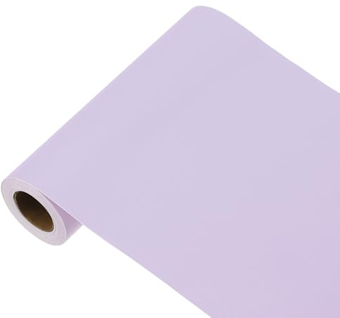 sourcing map Papier peint violet à décoller et à coller, papier peint autocollant en vinyle de couleur unie, décoration murale pour revêtement mural, 500,4 x 15 cm, violet