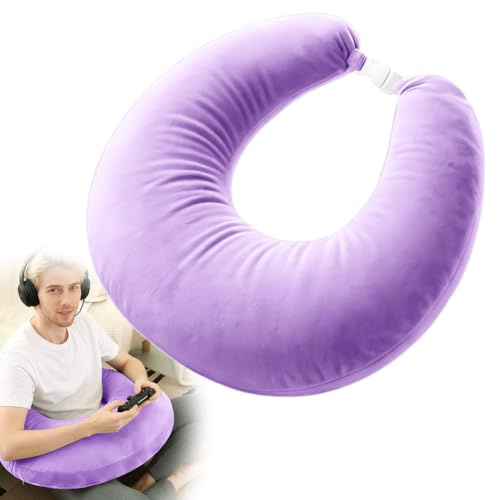 Cuscino da lettura per gaming, supporto bracciolo, cuscino per libri, cuscino a forma di U, cuscino ergonomico Crealis all'uncinetto, cuscino di supporto per letto/divano/pavimento per lettura