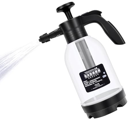Generisch Pulverizador de agua para jardín, 2 litros, pulverizador de riego a presión, pulverizador manual para plantas, lavado de coches, jardín, baño de mascotas, terraza y limpieza de baño