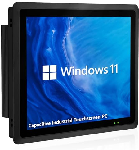 NORQIN Panel PC Industrial IP65 10,4, Sin Ventilador Ordenador Todo En Uno | Pantalla Táctil LCD Capacitiva,Windows 11 Pro,HDMI/LAN/COM/GPIO/USB,Montaje VESA,Automatización y Quiosco(i7-1255U,16G+128G)
