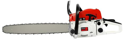 52cc Petrol Chainsaw 22 Inch, 2-Stroke Gas Powered Chain Saw 2.0KW High Power Engine, Handheld Cordless Garden Cutting Tool for Tree Cutting, Wood Log Splitting, Farm Ranch Home Use