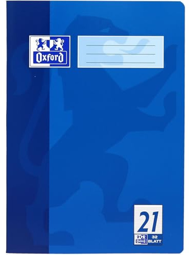 Oxford Schulheft, DIN A4, Lineatur 21 / liniert, 32 Blatt