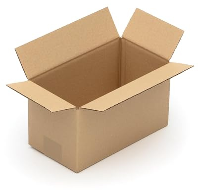 KK Verpackungen Versandkartons 240 x 130 x 130 mm Braun 1-wellig (Außenmaß 245 x 135 x 135 mm) | 200 Stück, Faltkartons Kartons für Versand als DHL Päckchen M Hermes Päckchen DPD GLS Paketklasse S