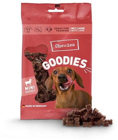 Chewies Hundeleckerli Training Mini Agneau Chevillère – 125 g – Friandises pour Chien sans Sucre et à Haute teneur en Viande – Idéal comme friandise d'entraînement pour Votre Chien