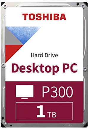 Toshiba P300 High Performance 1TB Internal Hard Drive (Retail) 3.5 Inch SATA - HDWD110EZSTA