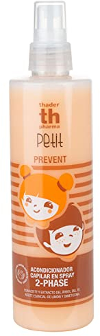 Thader Th Pharma Petit Acondicionador en Spray 2 Phase Preventivo Piojos con Aceite del Árbol del Té, 300 ml