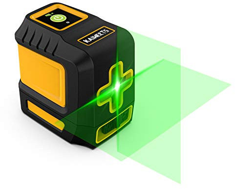 Kreuzlinienlaser Grün Selbstnivellierend, KAIWEETS T40 Laser-Wasserwaage 30 m Reichweite, ±0,3 mm/m Genauigkeit, 16 h Laufzeit, mit Tasche, Halterung & Zieltafel (nicht für Außenbereich)