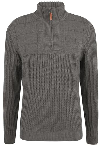 b BLEND Ostuta Pull en Grosse Maille À Col Camionneur Pull-Over pour Homme À Col Camionneur, Taille:L, Couleur:Charcoal Mix (200278)