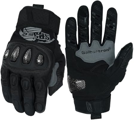 Seibertron SPS-2 Handschuhe Unisex Touchscreen Straßenrennen Motorrad MTB Sport BMX MX ATV Mountainbike Fahrrad Offroad/Dirt Fahrrad-Motocross Vollfinger Adult Black M