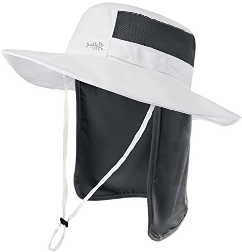 Bassdash Sonnenhut Fischerhut Bucket Hut UPF 50+ UV-Schutz Wasserdichter taktischer Angelhut mit breiter Krempe Einstellbare Größe mit Abnehmbarer Halsklappe für Männer und Frauen