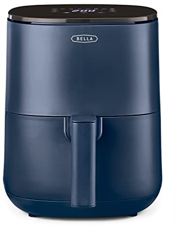 BELLA 3 L Touchscreen Air Fryer Oven and 5-in-1 Multicooker with Removable Nonstick Dishwasher Safe Crisping Tray and Basket, 1400 Watt Heating System, Matte Blue, 17735