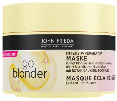 John Frieda Go Blonder Maske - Inhalt: 250 ml - Intensiv-Reparatur Haarkur - Haartyp: Blond, blondiert - Schützt vor Haarschäden