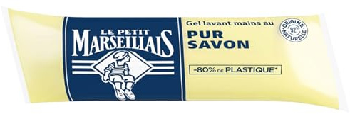 Le Petit Marseillais | Recharge Gel Lavant Mains Pur Savon (berlingot de 250 ml) – Recharge savon liquide avec 92 % d'ingrédients d'origine naturelle – Savon mains au pH neutre pour la peau