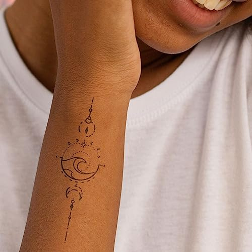 MyJagua Tattoo • Kosmische Symmetrie – 1-2 Wochen Haltbarkeit, Auf Pflanzenbasis, Hautverträglich, Wasserfest, Neue Technologie, Kein Klebeauftrag
