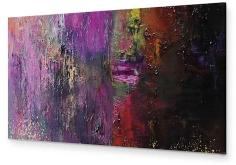 murando - Akustikbild Abstrakt Bilder Akustikschaum Hochleistungsschallabsorber Schallschutz Leinwand 1 tlg Wandbild Raumakustik Schalldämmung bunte Farben Textur wie gemalt