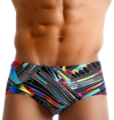 RQPYQF Costume Slip Uomo, Costume Mare Uomo Slip Piscina Costume Nuoto Slip Costume Uomo Swimming Brief Coulisse Regolabile YK86 Taglia M - XXL