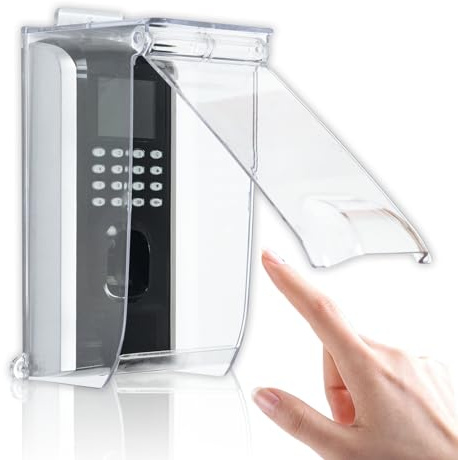 Clear Flip Cap Doorbell Rain Cover Weather Protection, Fingerprint Access Control Cover, Compatible with Ring Video Doorbell/Code Lock/Keypad