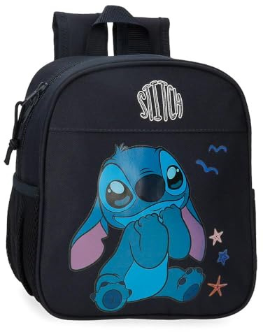 Disney Mochila infantil, fabricada en Poliéster, bolsillos laterales, tirantes anchos, Asa superior para colgarla, Con etiqueta de identificación para el nombre, sistema magic Fix.