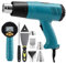 Pistola Termica Professionale 2000 W 50 °C – 600 °C Con Grande Schermata Lcd Digitale, Kit Pistola Ad Aria Calda Industriale, Controllo Della Temperatura Variabile, Memoria Di Tensione, Conversio