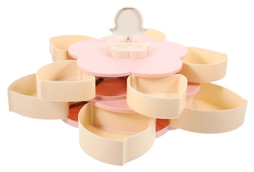 Alipis 1 Stück Obstgericht Snackbehälter storage boxes aufbwahrungs-box handy holder aufbewahrungbox Halter für getrocknete Lebensmittel Aufbewahrungsbehälter in Blumenform pp Rosa