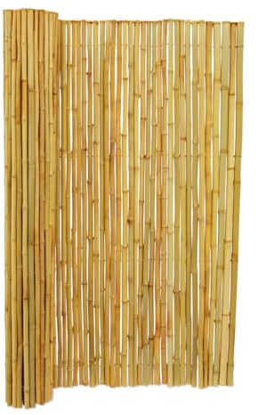 BambusChef® Bambus Sichtschutz Rollzaun Midi H150 x B180 cm Natur - Hochwertiger Bambusrohre Ø 26-32 mm, Oben geschlossen, Bambusmatte Sichtschutz für Balkon, Garten, Terrasse