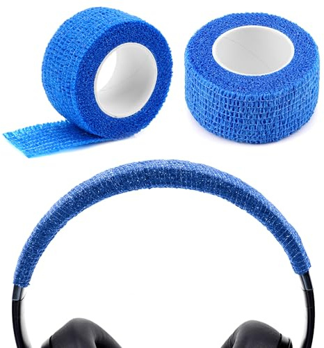 Geekria Kopfbandabdeckung aus Vliesstoff für Turtle Beach Stealth 700 Gen 3, 600 Wireless, AKG K420, A10, SteelSeries Arctis 1, Nova 1, Logitech G Pro X Kopfhörer, Blau, 2 Stück