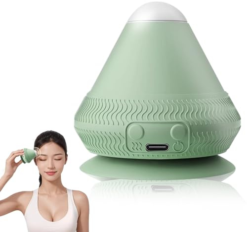 Elektrischer Triggerpunkt Drücker mit Wärme &Vibration, Triggerpunkt Massagegerät mit Saugnapf, Massageball zur Muskelentspannung, für Muskelschmerzen Verspannungen der Schulter, Nacken, Rücken - Grün