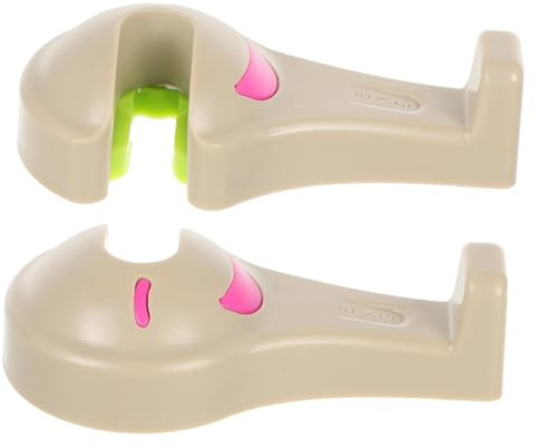 Parliky 2Pcs Car Headrest Hooks Durable Multifunctional Hangers for Back Seat Organizer Beige Car Interior Accessories for Purses Bags and Road Trip Essentials