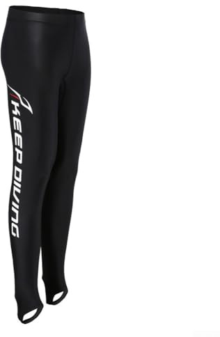 HEBEOT Pantaloni da muta in nylon per immersioni, isolamento termico, cuciture piatte per sport acquatici, nuoto, snorkeling, paddleboard, windsurf (S)