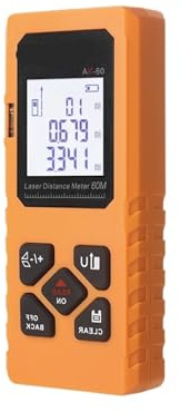 Télémètre laser/r rechargeable 40 m/60 m, haute précision, for la construction, l'ingénierie et la rénovation domiciliaire(Orange 40M)