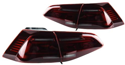 ZYXDMMJH Auto Rückleuchten Für VW Golf VII Variant 2013-2017, Bremse Rückfahrlicht Rückleuchte Hinten Nebel Licht Bremslicht Rücklicht Montage Hinten Stoßstange,B-Black-Right