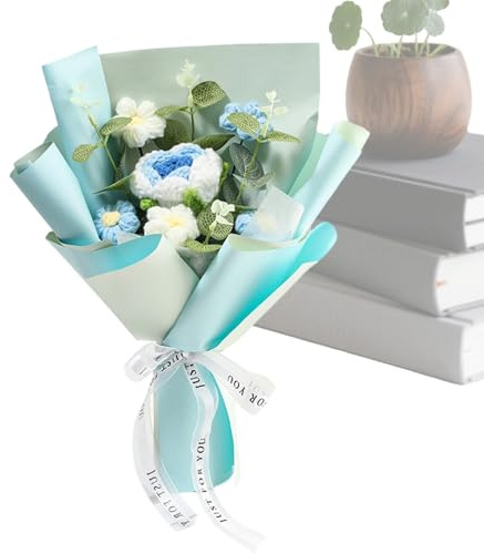 Genérico Flores de Ganchillo,Decoración Artesanal Hecha a Mano,Ramo Elaborado a Mano | para Decorar en Bodas, graduaciones, cumpleaños, Pascua, San Valentín y Celebraciones de Primavera