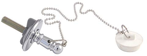 Kingston Brass CC1111 Rubber Stopper Chain and Attachment for CC1001, Polished Chrome