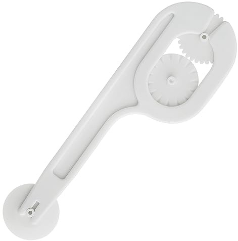 Ateco Fondant Cutter & Embosser, 3 Interchangeable Wheels, Food Grade Plastic,White