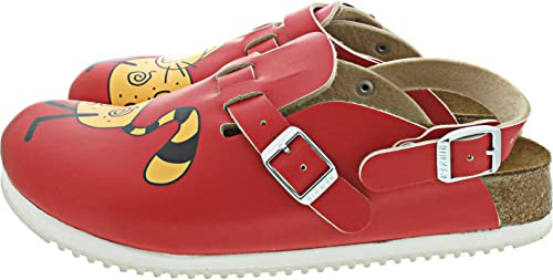 Birkenstock Professional - Zoccoli Kay, Donna, Rosso (Rot (Cat Red Background)), 38