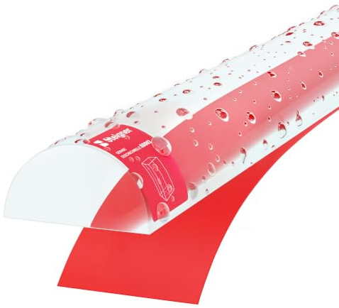 Barra semicircular acrílica autoadhesiva STEIGNER de 5 mm y 160 cm | Deflector de agua, perfil antideslizamiento, para cabinas de ducha, duchas de cristal y duchas a ras de suelo tipo walk-in