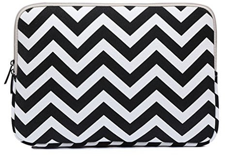 LaoZan Stripe Housse pour Ordinateur, Etui Sac de sacoche Portable Protection pour Laptop Ultrabook 10 Noir