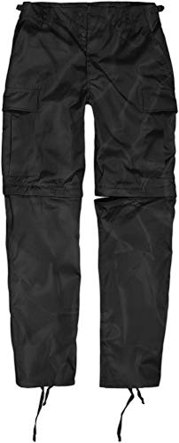 normani Zip Off BDU Feldhose mit per Reißverschluss abtrennbaren Hosenbeinen Schwarz 4XL
