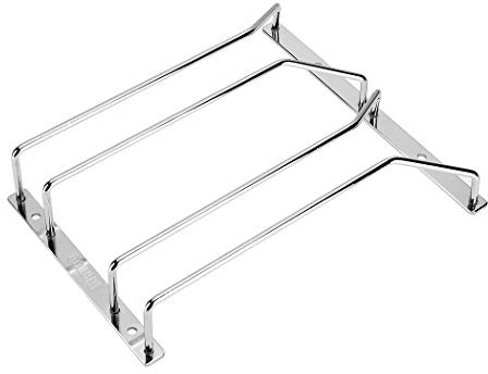 Dianoo Vinglasställ under skåp hängande vajer stativ hållare med skruvar kromfinish 27 cm 2 rader