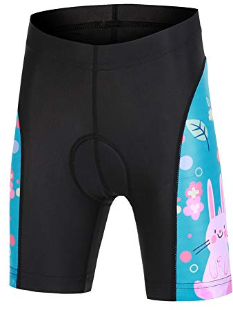 YFPICO Kinder Radsport Bekleidung- Radhose Kurz, Blaugrün, 104/110