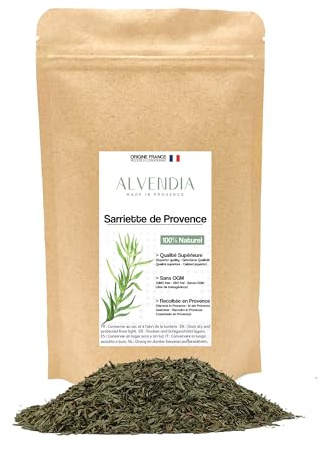 ALVENDIA - Véritable Sarriette de Provence - Cultivée et Récoltée dans le Sud de la France - Paquet de 200 Grammes - Récolte 2024